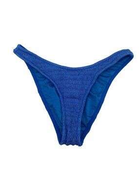 Triangl Swimwear Size M Smocked Bikini Bottoms Cheeky Stretchy Textured Nylon